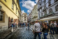 Strolling a village street in Italy